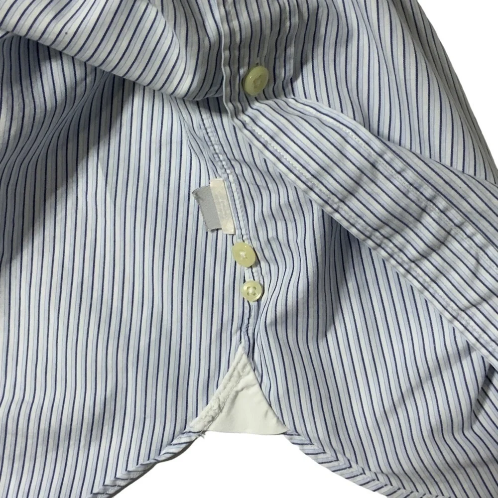 J. Crew Mens Shirt Long Sleeve Button Up Dressy Casual Preppy Pinstripe Blue XL